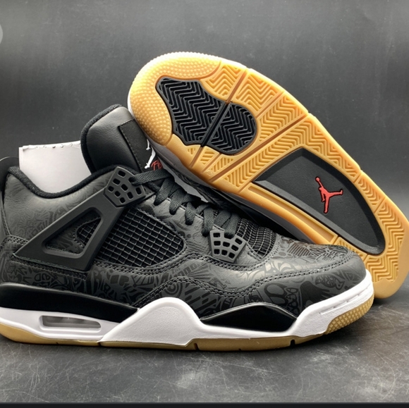 Air Jordan 4 Retro SE Laser Black Gum (30th Anniversary) 10Mens